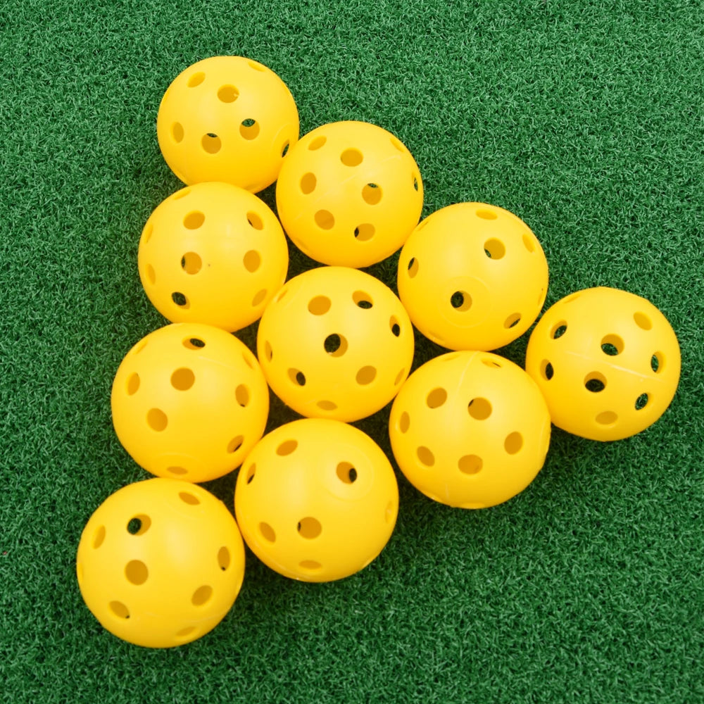 10Pcs 41mm Golf Training Balls Plastic Airflow Hollow with Hole Golf Balls Outdoor Golf Practice Balls Golf Accessories - Buy online at  Vibe In Cart.