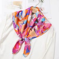 Women's 70x70cm Square Silk Scarf Shawl Headband