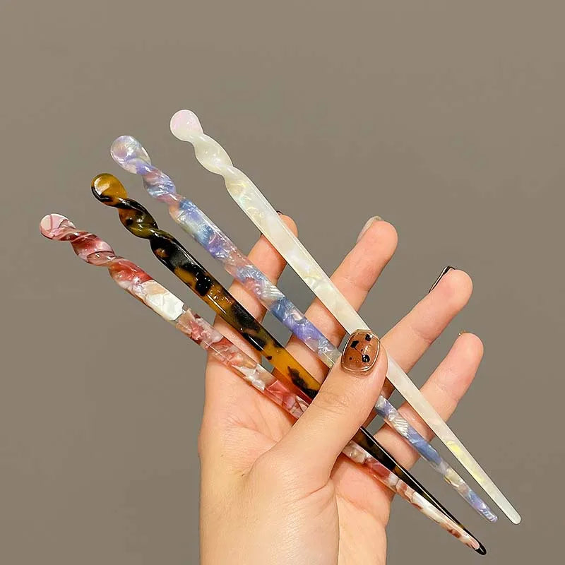 Vintage Chinese Style Hair Sticks for Women Girls Fashion Acetate Chopstick Shaped Hair Clips Pins Jewelry Hair Accessories - Buy online at  Vibe In Cart.