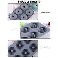 6 Holes Silicone Donut Mold Bagel Pan Non-stick Baking Heat Resistance DIY Mould Doughnut Maker Pan Baking Tool for Oven Bakewar - Buy online at  Vibe In Cart.