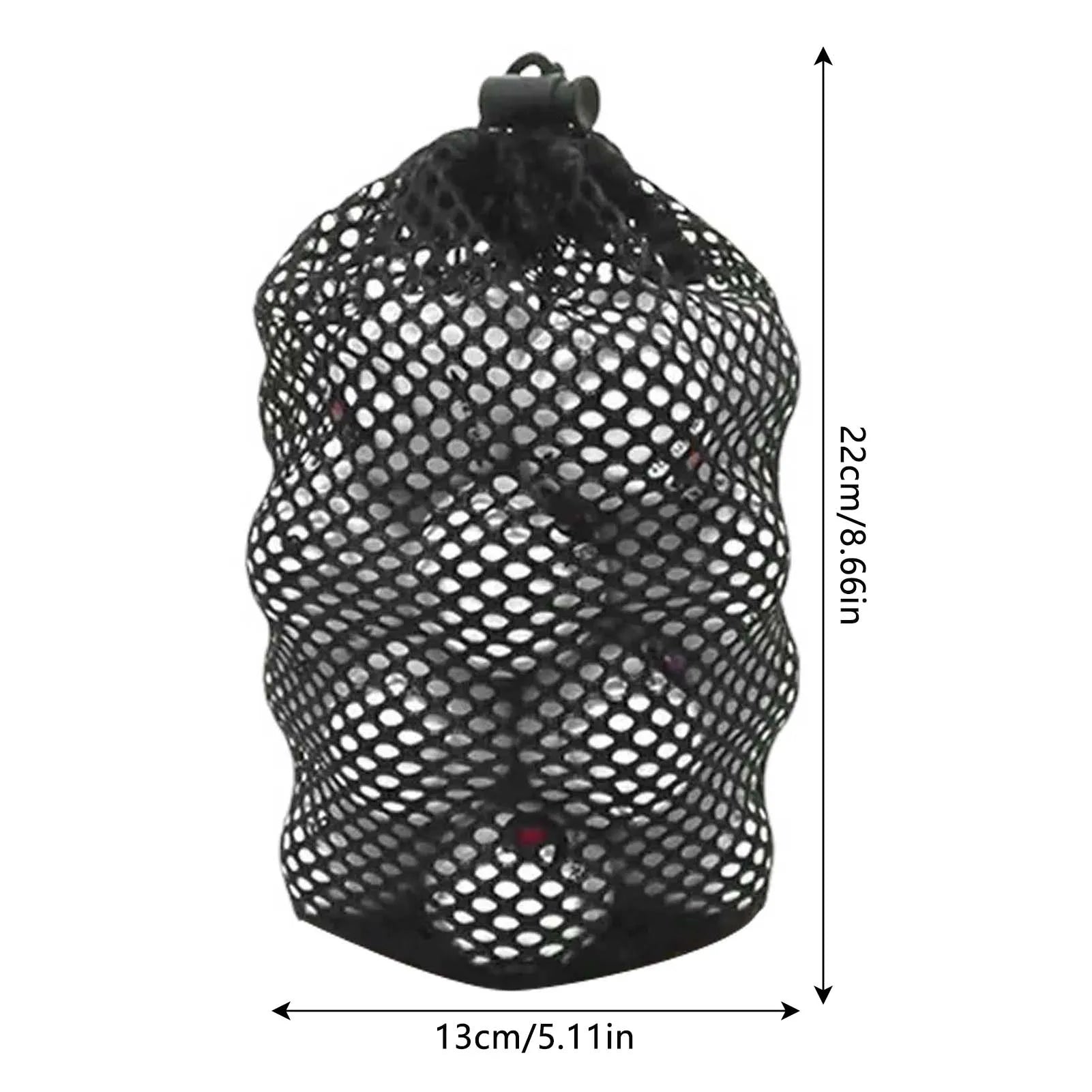 Black Canvas Golf Ball Mesh Pouch Bag for Outdoor Travel