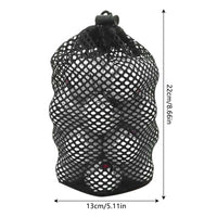 Black Canvas Golf Ball Mesh Pouch Bag for Outdoor Travel