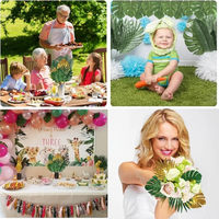 Artificial Tropical Palm Leaves Hawaiian Luau Jungle Safari Animal Theme Party Supplies Birthday Wedding Baby Shower Decoration - Buy online at  Vibe In Cart.