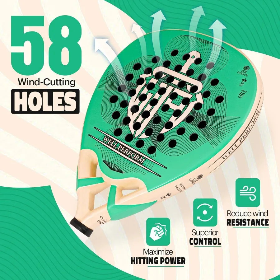 Padel Racket Carbon Fiber Surface Tennis Racket Pop Tennis Beach Tennis - Buy online at  Vibe In Cart.