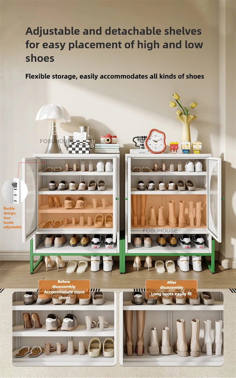 Minimalist Steel Shoe Organizer Home Shoes Storage Entryway Storage Locker Light Luxury Creative Shoe Cabinets for Living Room - Buy online at  Vibe In Cart.