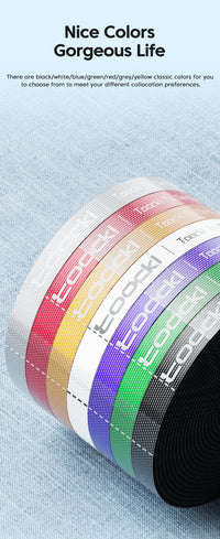 5m Nylon Tearable Cable Management Organizer, 10mm Width