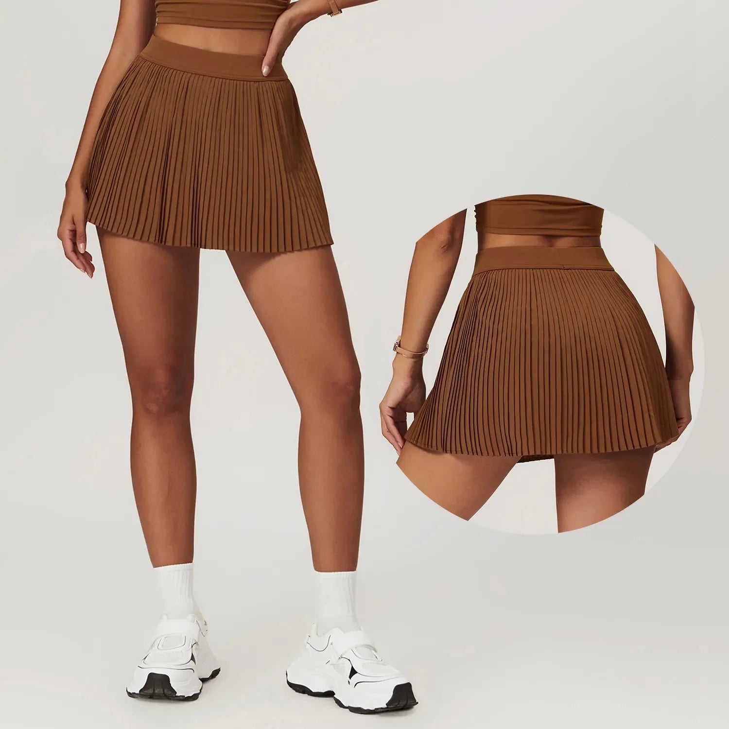 Women's fashion 2-in-1 golf tennis skirt pleated fitness suit with inner pocket, women's sexy style - Buy online at  Vibe In Cart.