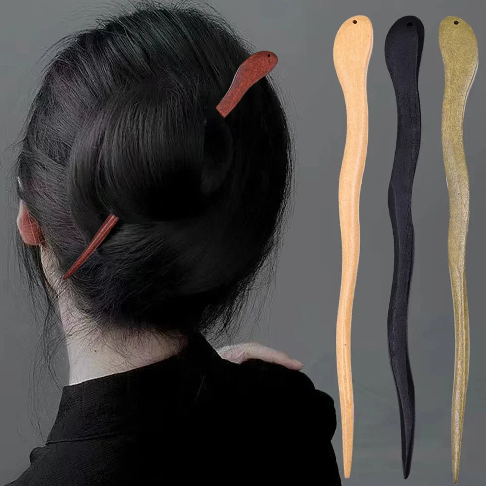 Vintage Wood Hair Sticks Pins Hairwear Hairpins Head Pins DIY Handmade Wooden Head Jewelry Hair Accessories Ornaments for Women - Buy online at  Vibe In Cart.