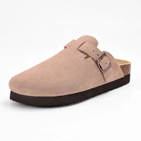 Men's Outdoor Slippers with Cow Suede Lining and EVA Insole