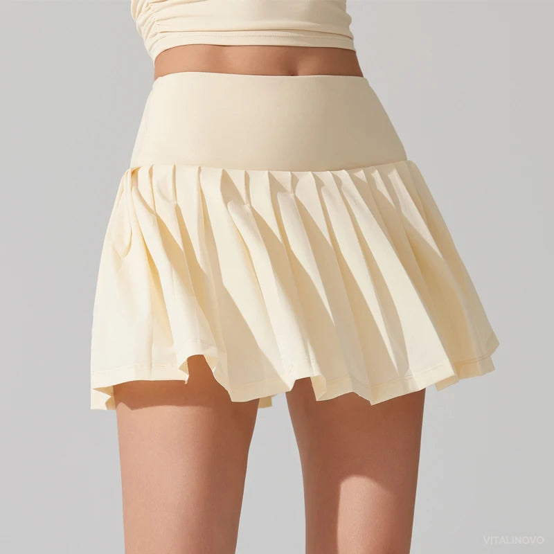 VITALINOVO Pleated Tennis Skirt for Women with Pocket Shorts Women's High Waisted Lightweight Athletic Golf Skorts Skirts Flowy - Buy online at  Vibe In Cart.