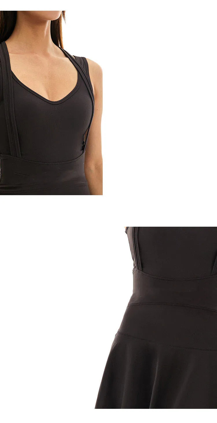 Tennis Dress Female Sleeveless Sport Suits Training Running Fitness Short Skorts Golf Badminton Tracksuits Padded Yoga Skirts - Buy online at  Vibe In Cart.