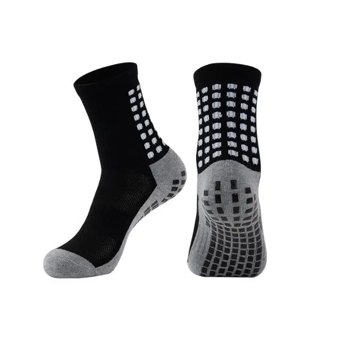 Men's Non-Slip Nylon Socks for Soccer and Basketball, 1 Pair, One Size