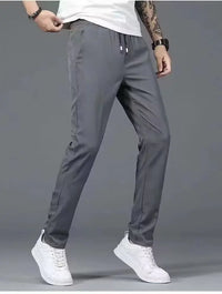 Summer  Breathable Ice Silk Casual Pants Large Size Straight Versatile Comfortable Thin Quick-drying Men's Drawstring Sweatpants - Buy online at  Vibe In Cart.