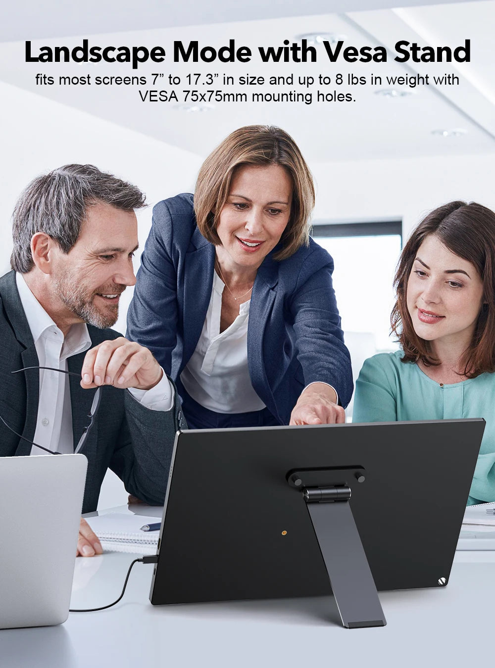 Adjustable Monitor Stand with VESA 75x75mm for 13-24 Inch Monitors