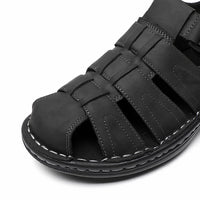 First-Layer Cowhide Men's Sports Sandals, Open-Toe Outdoor Non-Slip Sandals, Casual Men's Shoes, Outdoor Fashion Beach Shoes, Light and Comfortable, Can Be Worn by Men and Women, Suitable for Outdoor Hiking, Travel, Work - Buy online at  Vibe In Cart.