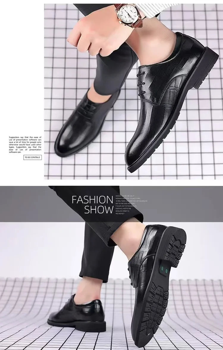 Hot Sale Men's Leather Shoe Breathable Leather Shoes for Men Version British Casual Men's Shoes Comfortable Men Leather Shoes - Buy online at  Vibe In Cart.