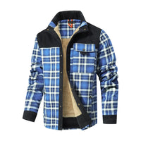 Men's Jackets Winter Windproof Warm Casual Bomber Coat Plaid Sherpa Lined Flannel Outdoor Classic Jacket Men US Size - Buy online at  Vibe In Cart.
