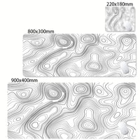 Large Waterproof Non-Slip Rubber Mouse Pad in Black and White