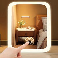 LED Makeup Mirror, 3-Color Light, 360° Rotatable, Touch Control, USB Powered, Tabletop Vanity Mirror for Bedroom Bathroom Travel - Buy online at  Vibe In Cart.