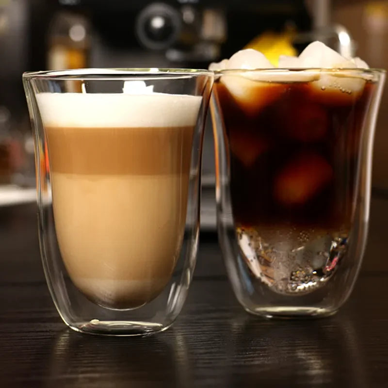 Double Wall Glass Cup Transparent Clear Heat Resistant Tea Drink Cups Mini Whisky Cup Espresso Coffee Cup  Bar Drinkware  Gift - Buy online at  Vibe In Cart.