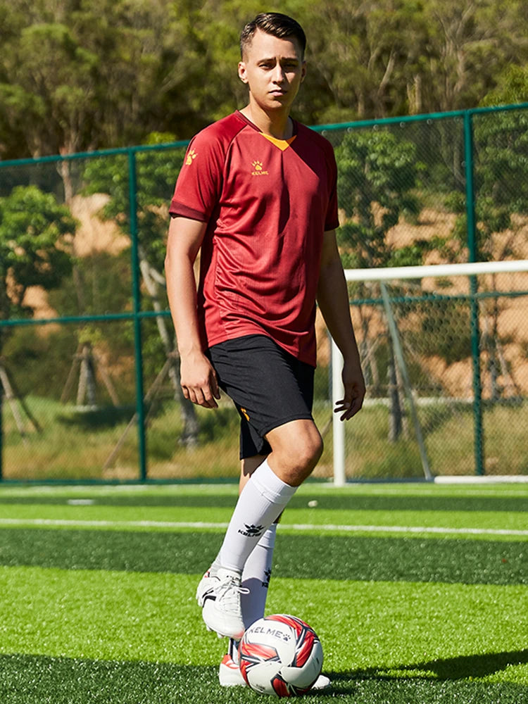 KELME Men's Football Uniform Custom Soccer Jerseys Men Tracksuit Sportswear Short Sleeves Jersey Polyester Soccer Suit 3801096 - Buy online at  Vibe In Cart.