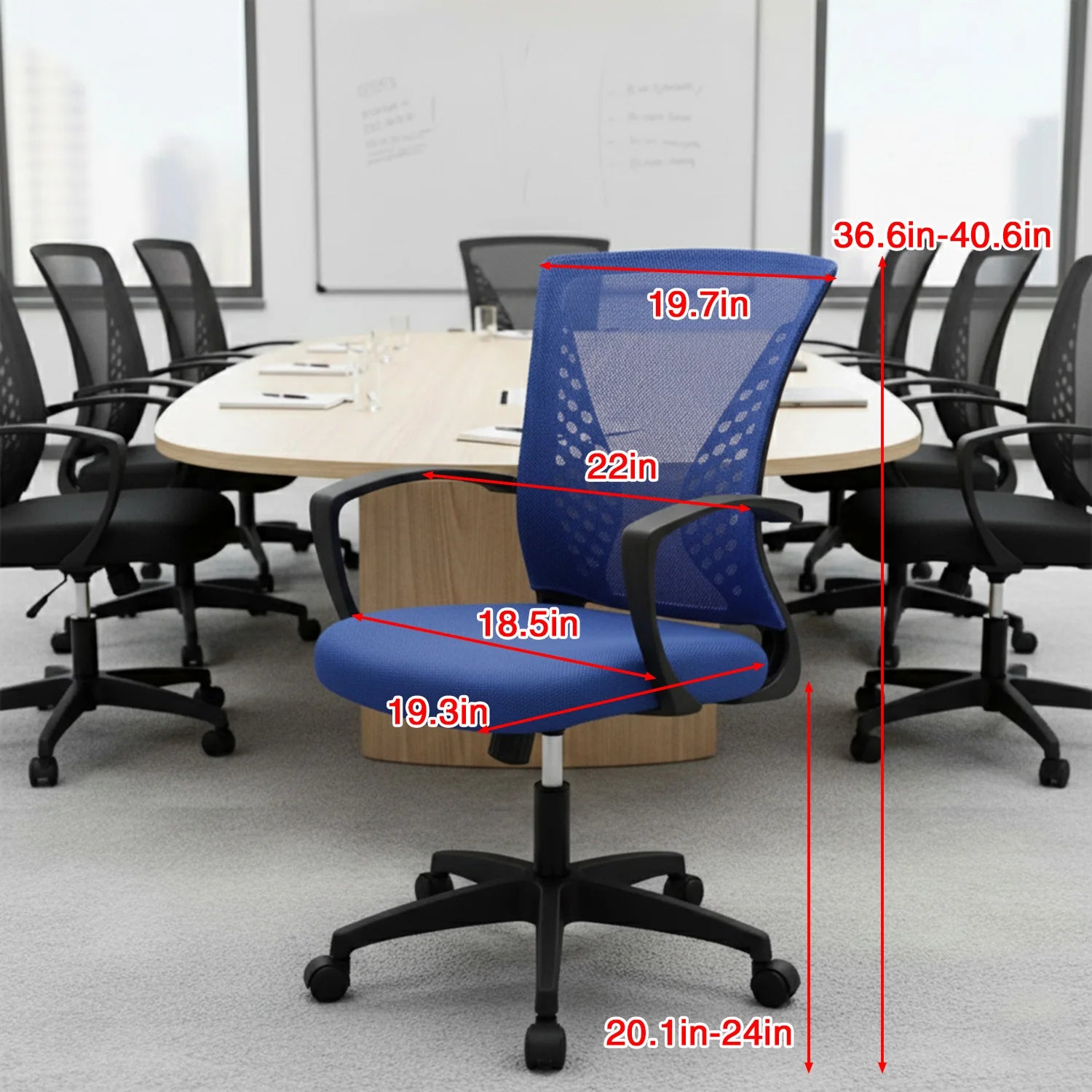 Office Chair Mesh Chair Ergonomic Computer Desk Chair Mid Back Swivel Lumbar Support with Armrest - Buy online at  Vibe In Cart.