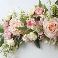 Wedding Arch Flowers Pink Rose Decorative Floral Swags Greenery Arbor Floral Arrangement or Sheer Drapes Wedding Chair Ceremony - Buy online at  Vibe In Cart.
