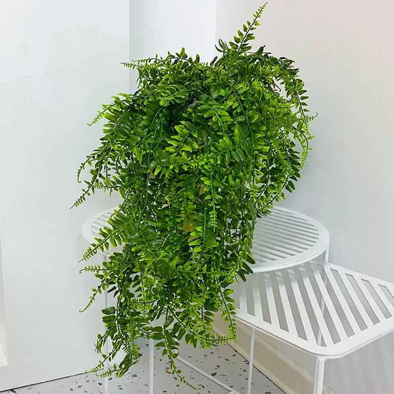 Artificial Hanging Plants 32 Inch Fake Boston Ferns Plastic Fake Plants for Wall House Wedding Garland Indoor Outdoor Decoration - Buy online at  Vibe In Cart.