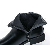 New waterproof British riding boots men's fashionable ankle boots casual and versatile high-top leather shoes men's trend - Buy online at  Vibe In Cart.