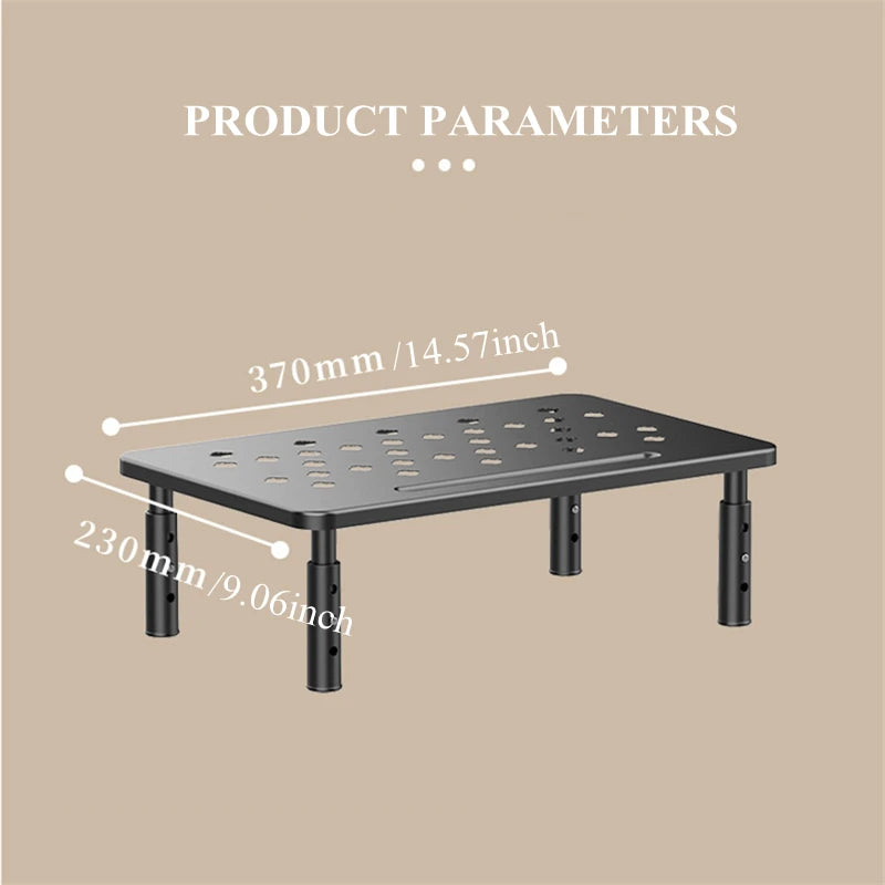 Adjustable Height Desk Monitor Stand for Laptops up to 20 Inches