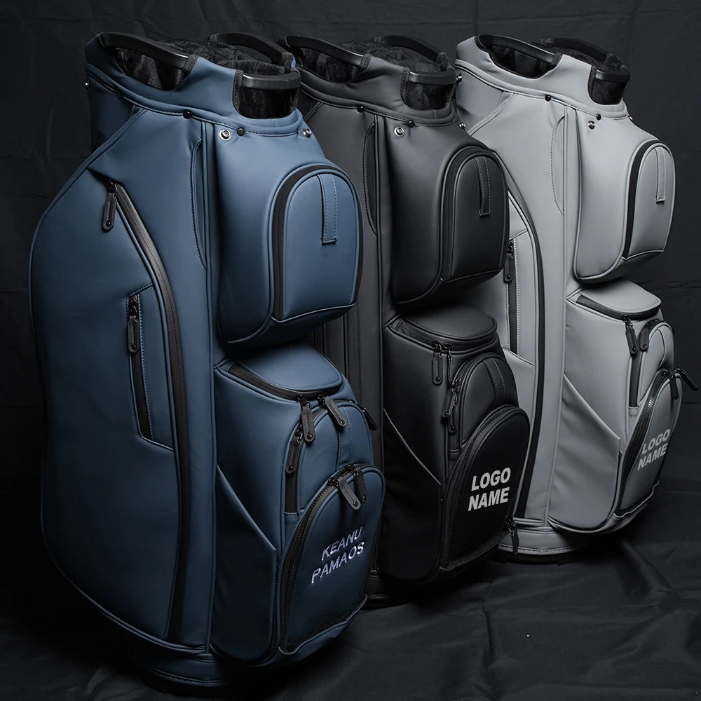 Pu Leather 14-Way Waterproof Durable Golf Cart Bag for Men