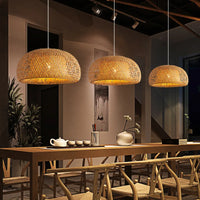 Bamboo Lantern 30cm Pendant Lamp Natural Rattan Wicker E27 LED Chandeliers Hand-Woven Lampshades Lighting Fixture Hanging Light - Buy online at  Vibe In Cart.