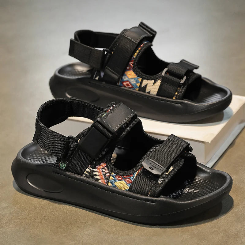 Men's outdoor casual sandals summer new soft-sole non-slip comfort sandals fashion youth Joker light breathable sports slippers - Buy online at  Vibe In Cart.