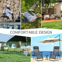 JHK Zero Gravity Set of 2 Portable Recliner Camping Patio Outdoor Garden Lounge Chair with Cup Holder Trays Adjustable Pillow - Buy online at  Vibe In Cart.