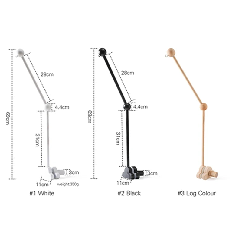 Baby Wooden Bedbell Bracket 0-12 Months Bed Bell Bracket Wooden Mobile Newborn Crochet Bed Bell Hanging Toys Newbaby Rattle Toys