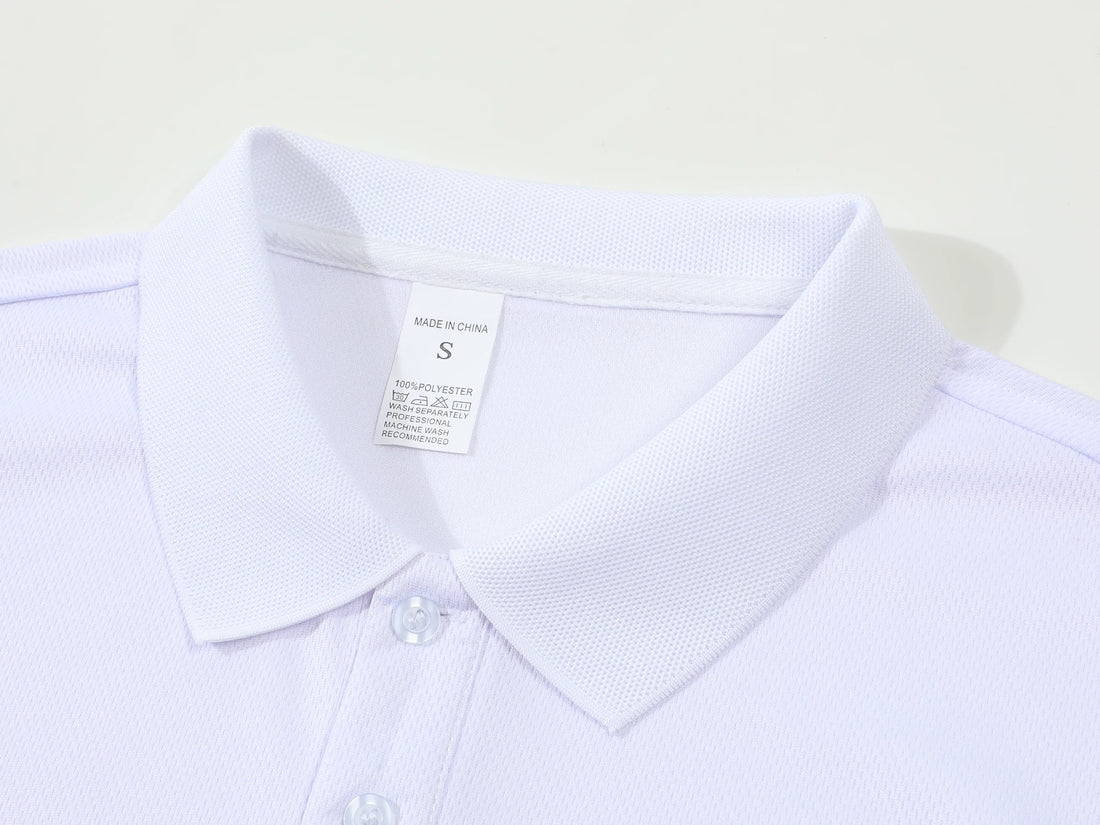 Men's Slim Fit Short Sleeve Polyester Polo Shirt for Golf