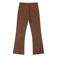 Brown Baggy Flare Jeans for Men Cotton Casual Pants