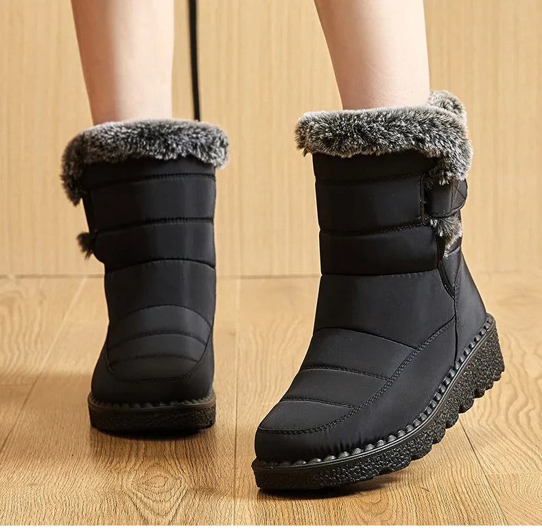 Women's Boots 2025 Trend Winter Shoes For Woman Winter Boots Ankle Low Heels Botas Mujer Waterproof Snow Boots With Fur Shoes - Buy online at  Vibe In Cart.