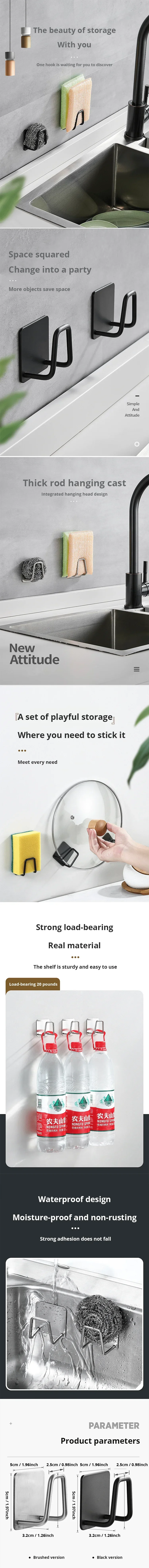 Kitchen Sponge Holder Sink Sponge Rack Stainless Steel Sponges Stand Drainer Sponges Sink Shelf for Knife Towel Holder Wall Hook - Buy online at  Vibe In Cart.