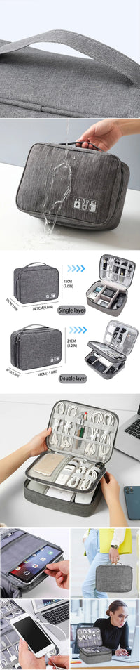 Folding Oxford Material Cable Storage Bag for Travel