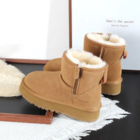 Thick soled snow boots for women 2025 new model, thick soled side zipper short boots with plush and thick cotton shoes - Buy online at  Vibe In Cart.