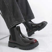 Men Chelsea Boots PU Thick Soled Round Toe Classic Comfortable Men High Top Boots - Buy online at  Vibe In Cart.