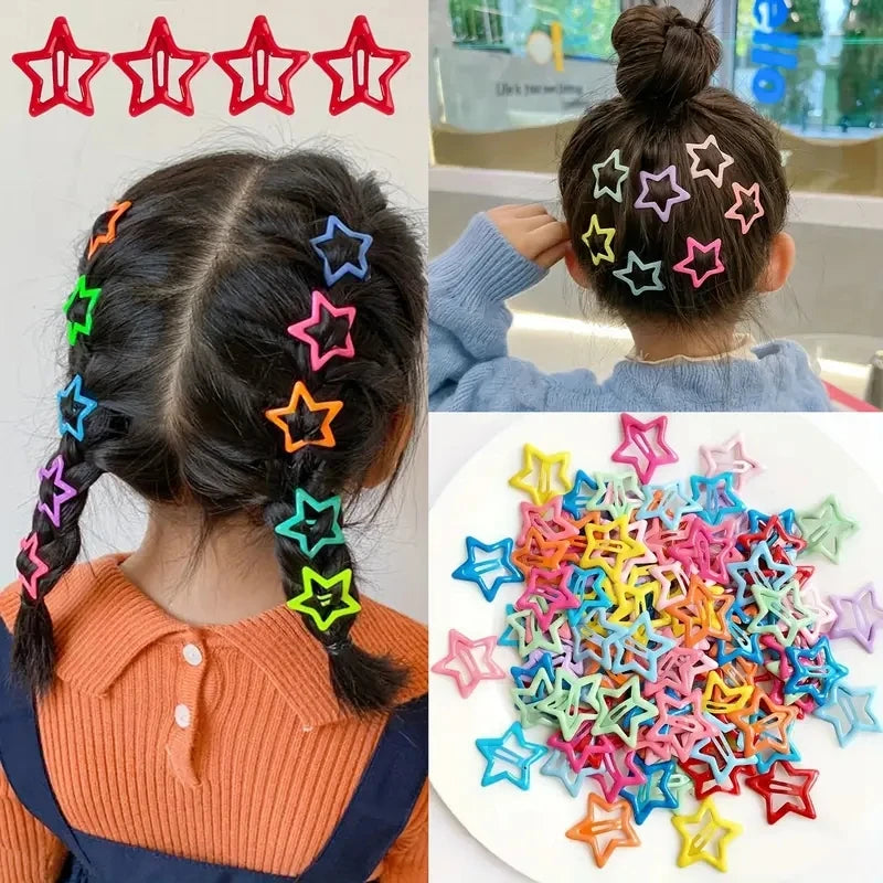 20pcs Colorful Star BB Hair Clips Adorable Hair Decoration for Girls and Kids Lovely Barrettes and Headwear Accessories - Buy online at  Vibe In Cart.