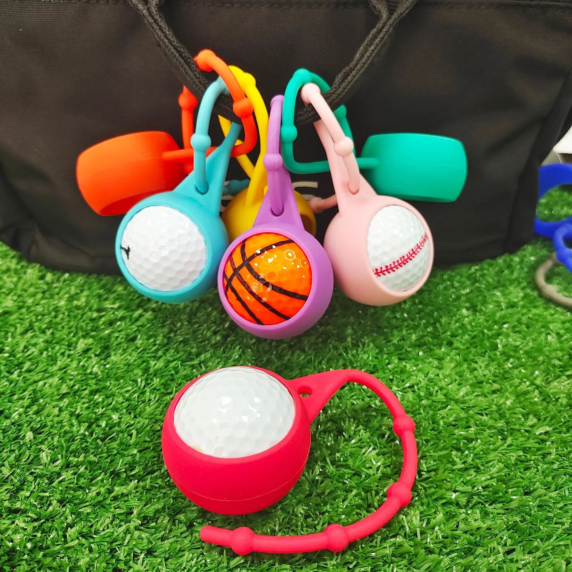 Portable Silicones Golf Storage Bag With Carabiner Clip Portable Golf Ball Carry Bag Golf Ball Bag Golf Accessories Supplies - Buy online at  Vibe In Cart.