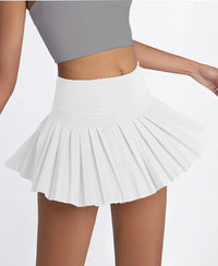 Women's Pleated High Waist Tennis Skort with Pockets, XS-XXL