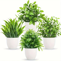 4 Pack Mini Artificial Potted Plants Fake Bonsai Greenery for Home Office Farmhouse Bathroom Shelf Decor Indoor - Buy online at  Vibe In Cart.