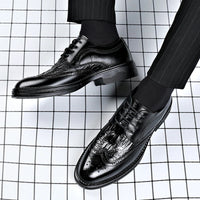 New for Men Genuine Leather Casual Shoes Retro Leisure Business Dress Shoes Street Fashion Brogue Shoes - Buy online at  Vibe In Cart.