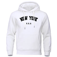 NEW YORK Letter U.S.A City Print Hoody Men Fashion Casual Long Sleeves Hooded Loose Oversize Pullover Hoodie Street Sweatshirt - Buy online at  Vibe In Cart.