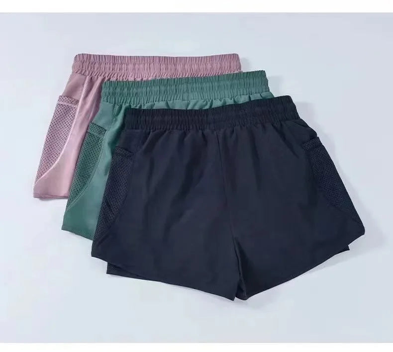 Women's 3" Mesh Panel Shorts: Modesty Liner & QuickDry for Tennis Run Yoga, Loose Comfort Fit - Buy online at  Vibe In Cart.