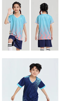 Soccer Uniform Set for Adults and Kids with Shirt and Shorts